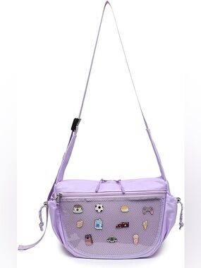 RAINBOW SMILE Kawaii Ita Bag Crossbody Bag Nylon Purple